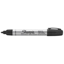 MARCATORE PERMANENTE SMALL METAL NERO P.TONDA SHARPIE - Conf da 12 pz.