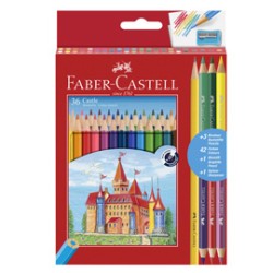 Astuccio 36 matite colorati eco Il Castello+3 bicolor+1 grafite Faber Castell