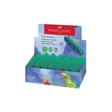 Expo 15 gomma triangolare dinosauro colori assortiti Faber Castell