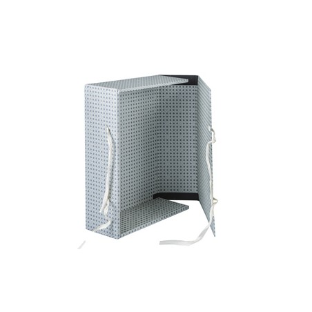 SCATOLA ARCHIVIO IN LEGNO  C/FETTUCCIA 38X27CM DORSO 12