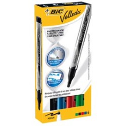 ASTUCCIO 4 MARCATORI P.TONDA Whiteboard VELLEDA
