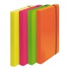 CARTELLA PROGETTO D.3cm CON ELASTICO COLORI FLUO SHOCKING FILE - Conf da 4 pz.