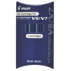 SET 3 REFILL ROLLER HI-TECPOINT V5-V7 RICARICABILE BLU PILOT