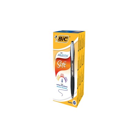 SCATOLA 12 PENNE SFERA SCATTO BICATLANTIS PREMIUM clip metal 1,0MM NERO