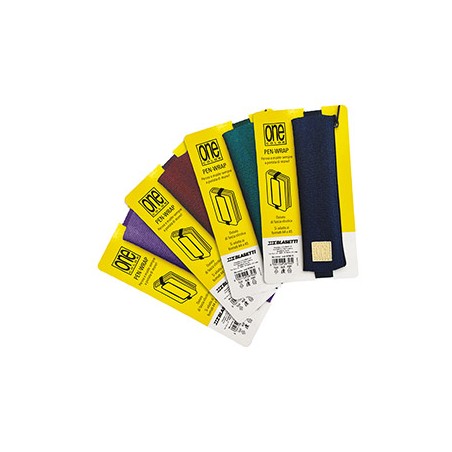 Astuccio Pen-Wrap c/elastico dim. 18x5x1cm colori assortiti Blasetti - Conf da 20 pz.