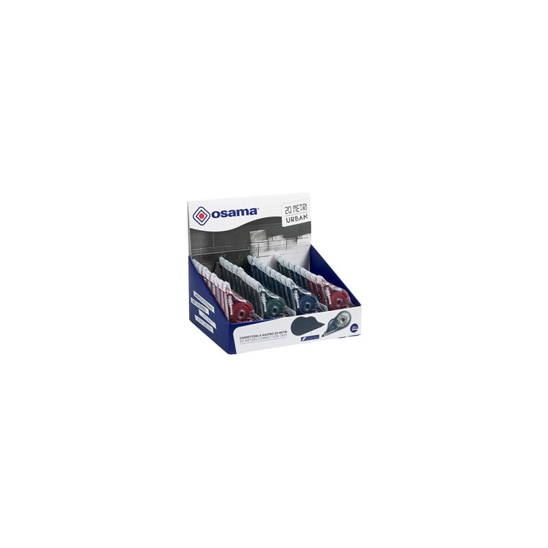 Display 36pz Correttore a nastro 20 Metri 5mmx20mt involucro colori ass. Urban O