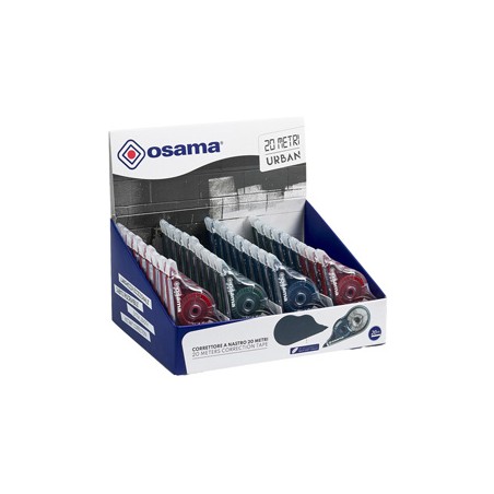 Display 36pz Correttore a nastro 20 Metri 5mmx20mt involucro colori ass. Urban O