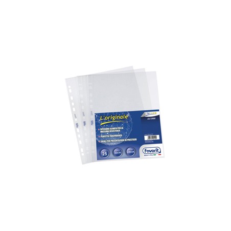 25 BUSTE FORATE LISCIO 22X30cm LORIGINALE FAVORIT
