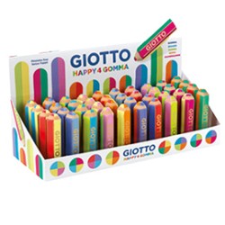 Happy Gomma a forma di matita colori assortiti Happy4 Giotto - Conf da 40 pz.