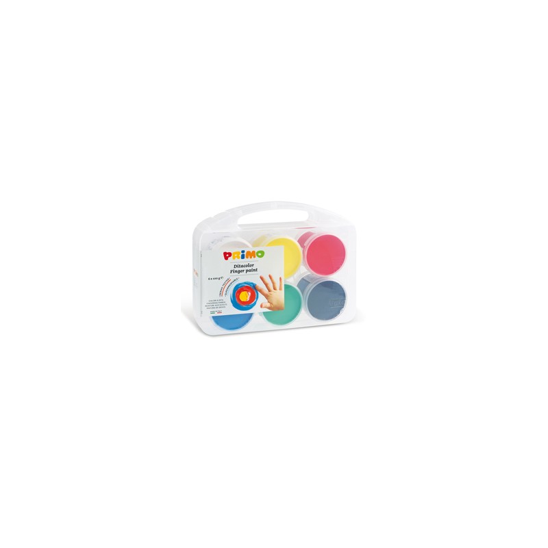 VALIGETTA 6 COLORI A DITA 100gr c/pennello PRIMO