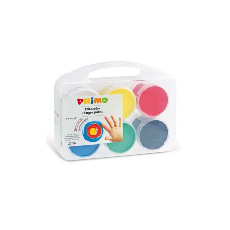 VALIGETTA 6 COLORI A DITA 100gr c/pennello PRIMO