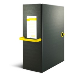 Scatola archivio Big Next 120 nero/giallo 25x35cm dorso 12cm