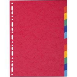 SEPARATORE A4 A 12TACCHE in CARTONCINO RICICLATO 220gr FOREVER