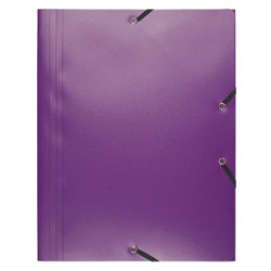 CARTELLA PPL CON ELASTICO 24x32CM VIOLA EXACOMPTA - Conf da 30 pz.