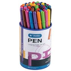 Barattolo 50 pz pennarelli Tratto Pen colori assortiti