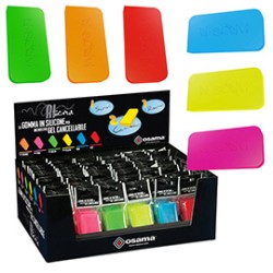 Gomma termosensibile in silicone RISCRIVI col.assortiti fluo OSAMA