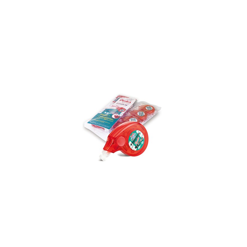 ASTUCCIO 4 CORRETTORI A NASTRO il bianchetto 10mt x 4.2mm PENTEL
