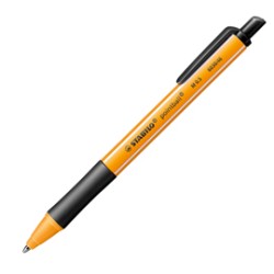 Penna a sfera a scatto POINTBALL GREEN STABILO 0,5mm nero - Conf da 10 pz.