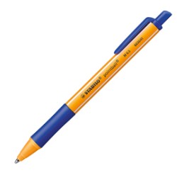 Penna a sfera a scatto POINTBALL GREEN STABILO 0,5mm blu - Conf da 10 pz.