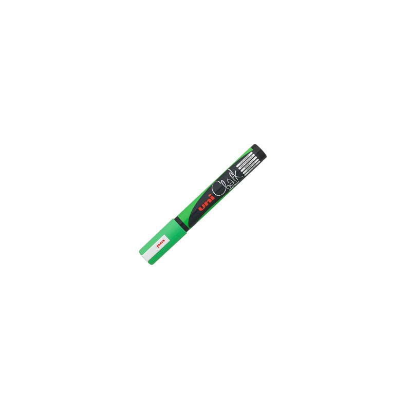 Marcatore a gesso liquido UNI CHALK p.tonda verde fluo UNI MITSUBISHI