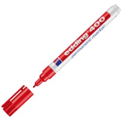 Marcatore permanente EDDING 400 punta conica rosso - Conf da 10 pz.