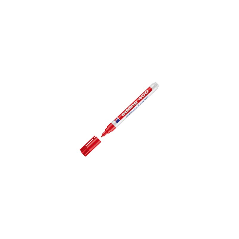 Marcatore permanente EDDING 400 punta conica rosso - Conf da 10 pz.