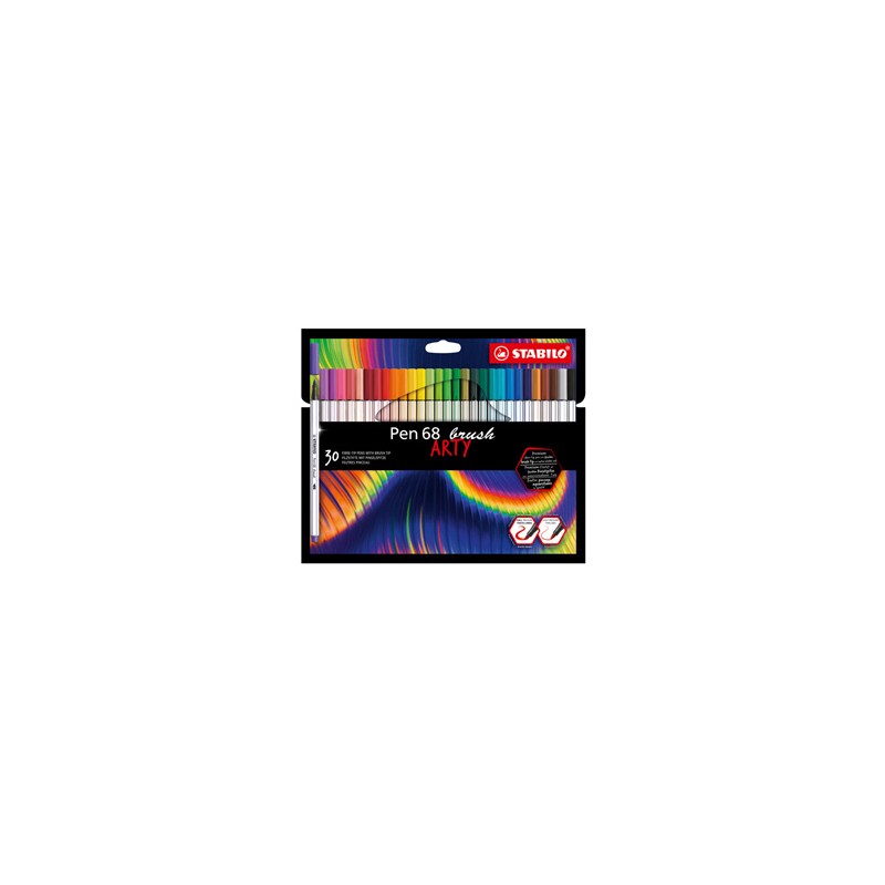 Astuccio 30 pennarelli PEN 68 Brush ARTY Line Stabilo
