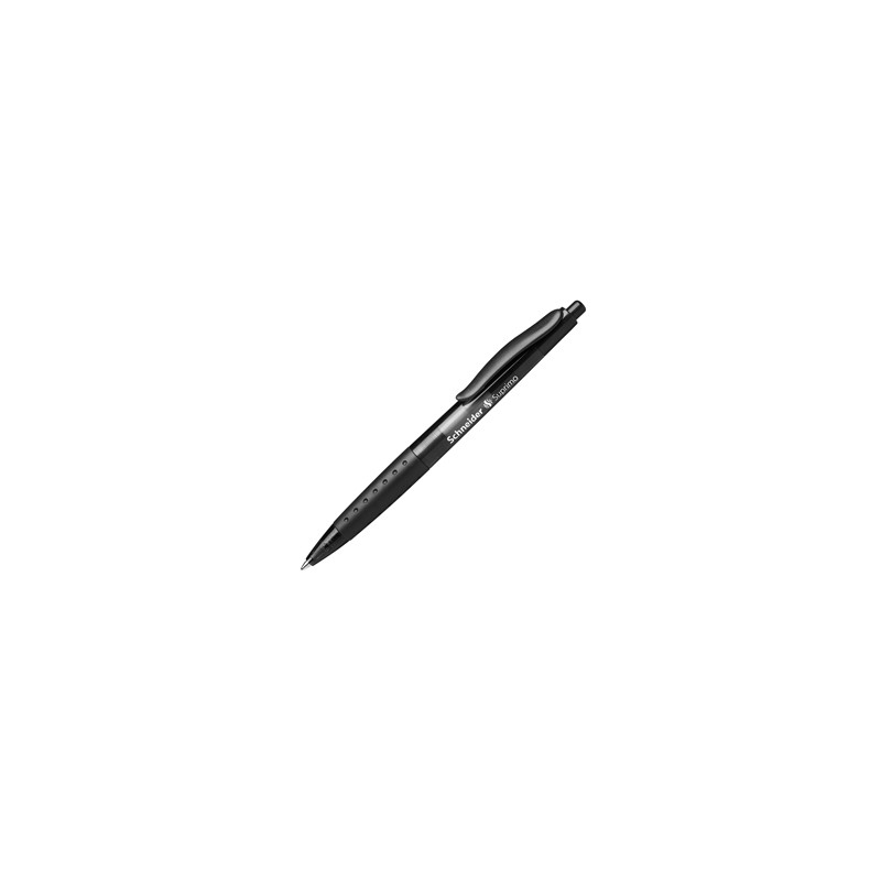 Penna a sfera a scatto SUPRIMO punta media nero SCHNEIDER - Conf da 20 pz.