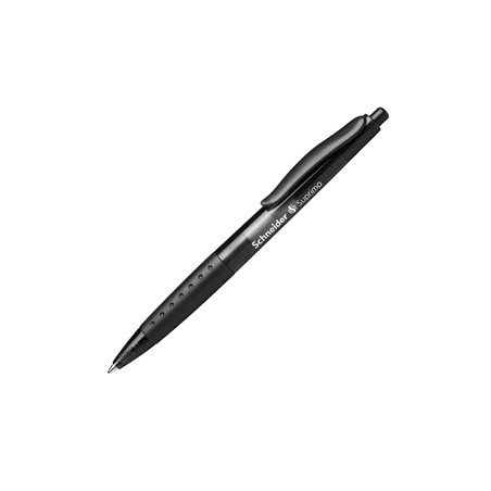 Penna a sfera a scatto SUPRIMO punta media nero SCHNEIDER - Conf da 20 pz.