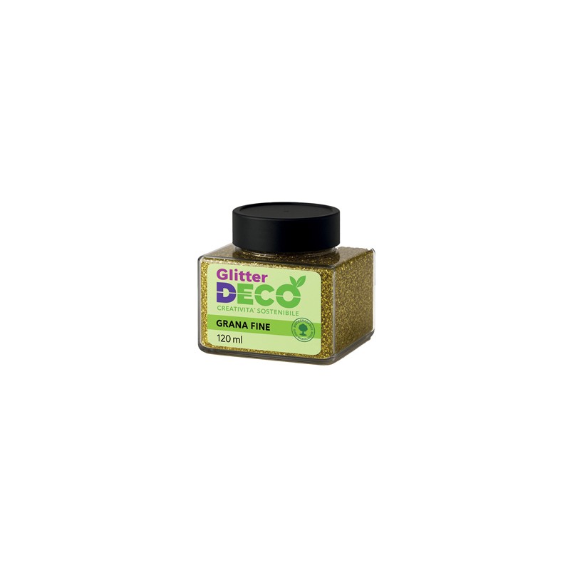 Glitter Bio grana fine flacone 120ml oro Deco