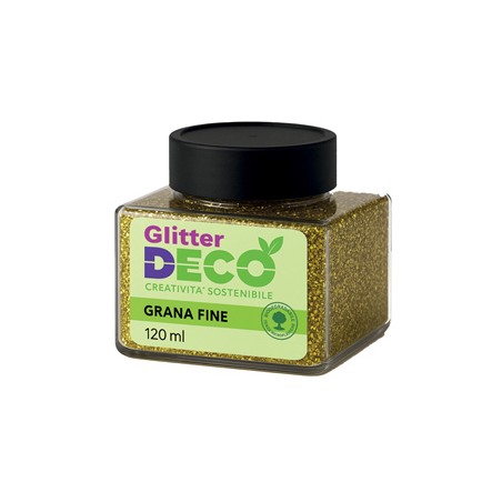 Glitter Bio grana fine flacone 120ml oro Deco