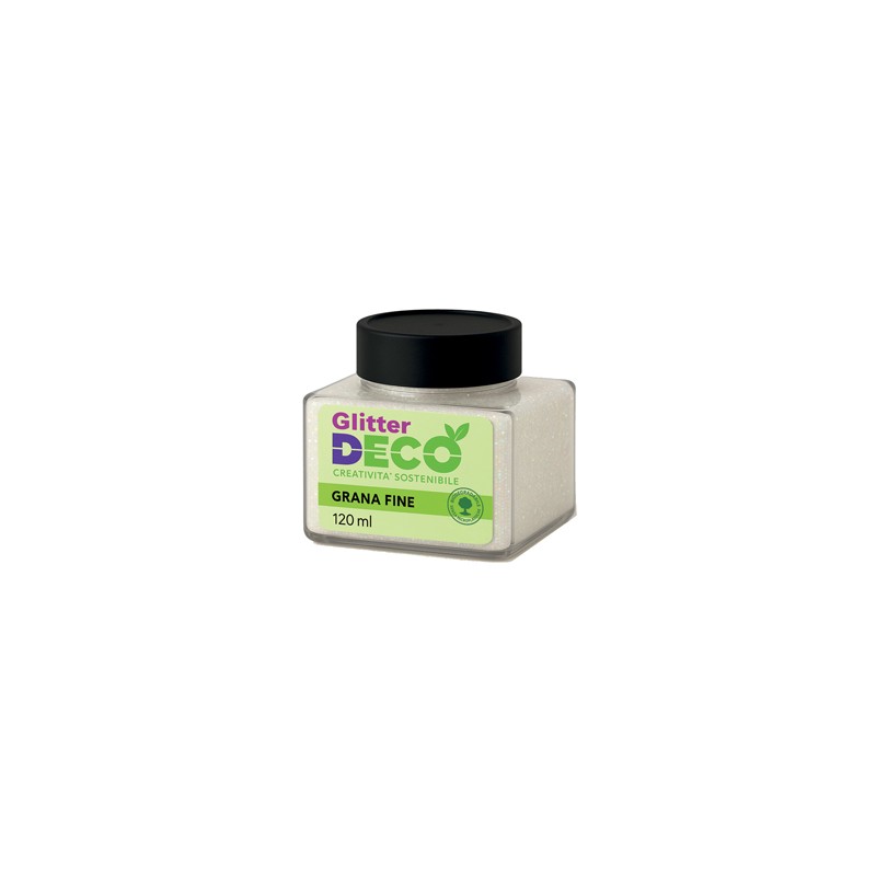 Glitter Bio grana fine flacone 120ml iridescente Deco