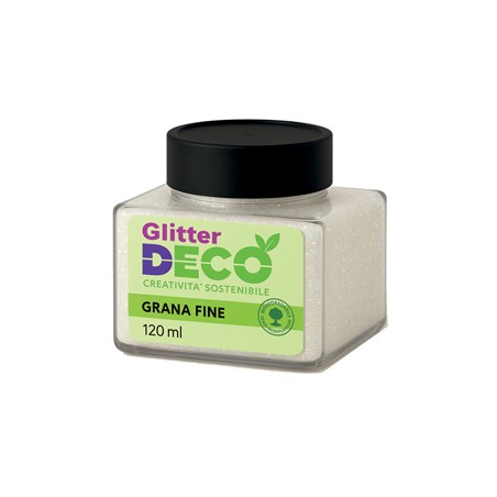 Glitter Bio grana fine flacone 120ml iridescente Deco