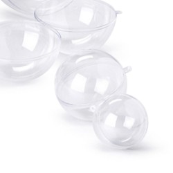 SFERA APRIBILE in POLISTIRENE TRASPARENTE 160mm RI.PLAST - Conf da 6 pz.