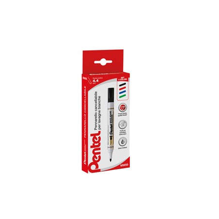 TASCHETTA 4 MARCATORE WHITE BOARD MW85 PUNTA TONDA AMIKO PENTEL