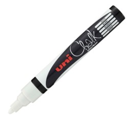 Marcatore a gesso liquido UNI CHALK p.tonda bianco UNI MITSUBISHI