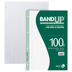 Ricambi forati rinforzati BandUP A4 100gr 40fg 4mm c/margine BM
