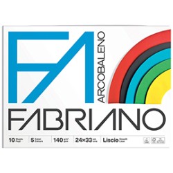 ALBUM ARCOBALENO (24X33CM) FG 10 140GR 5 COLORI FABRIANO - Conf da 10 pz.