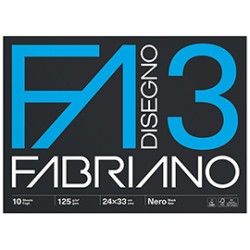 ALBUM 3 NERO (24X33CM) FG 10 125GR FABRIANO - Conf da 10 pz.