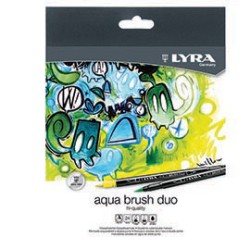 Astuccio 24 pennarelli Aqua Brush Duo LYRA