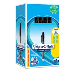 Special pack 30+ 6 penna sfera scatto FLEXGRIP ULTRA 1.0 nero PAPERMATE