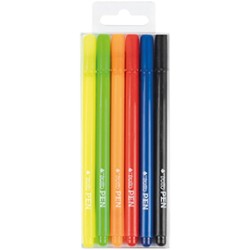 BUSTA 6 PENNARELLO TRATTO PEN NEW METAL