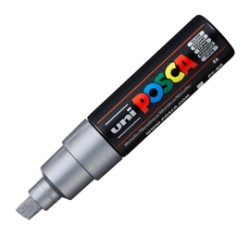 Marcatore UNI POSCA PC8K p.scalpello 8mm argento UNI MITSUBISHI