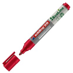 MARCATORE ROSSO PER LAVAGNE BIANCHE EDDING 28 ECOLINE TRATTO 1,5 - 3,00mm - Conf da 10 pz.