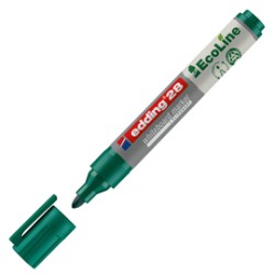 MARCATORE VERDE PER LAVAGNE BIANCHE EDDING 28 ECOLINE TRATTO 1,5 - 3,00mm - Conf da 10 pz.