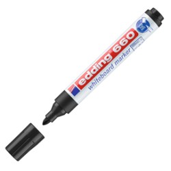 MARCATORE NERO PER LAVAGNE BIANCHE EDDING 660 TRATTO 1,5 - 3,00mm - Conf da 10 pz.