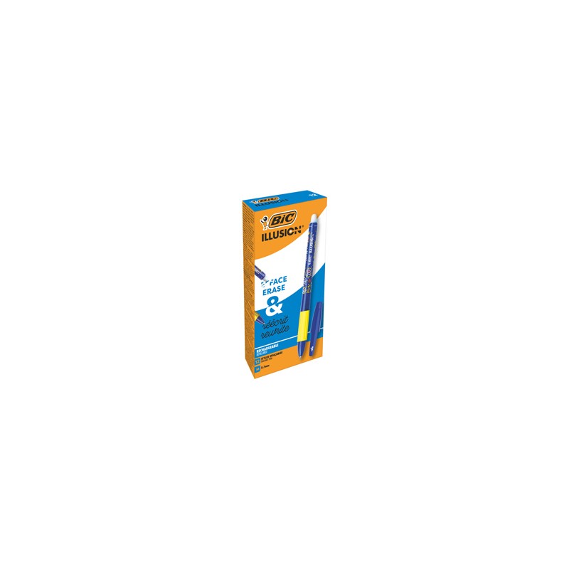 Scatola 12 penna sfera gel cancellabile GELOCITY ILLUSION 0,7mm blu BIC (Delist)