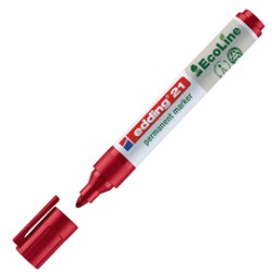 MARCATORE PERMANENTE 21 ECOLINE P.CONICA ROSSO EDDING - Conf da 10 pz.