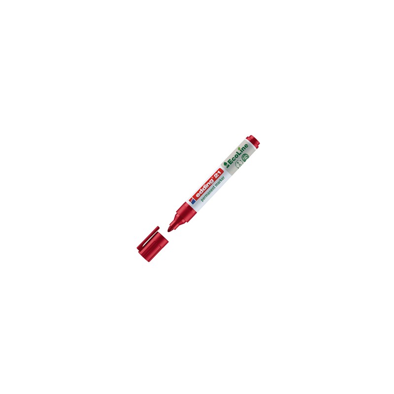 MARCATORE PERMANENTE 21 ECOLINE P.CONICA ROSSO EDDING - Conf da 10 pz.