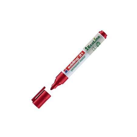 MARCATORE PERMANENTE 21 ECOLINE P.CONICA ROSSO EDDING - Conf da 10 pz.